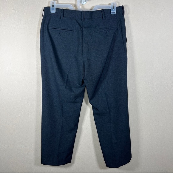Van Heusen Blue Dress Pants 34x27 Straight Leg Classic  Trousers - Picture 6 of 9